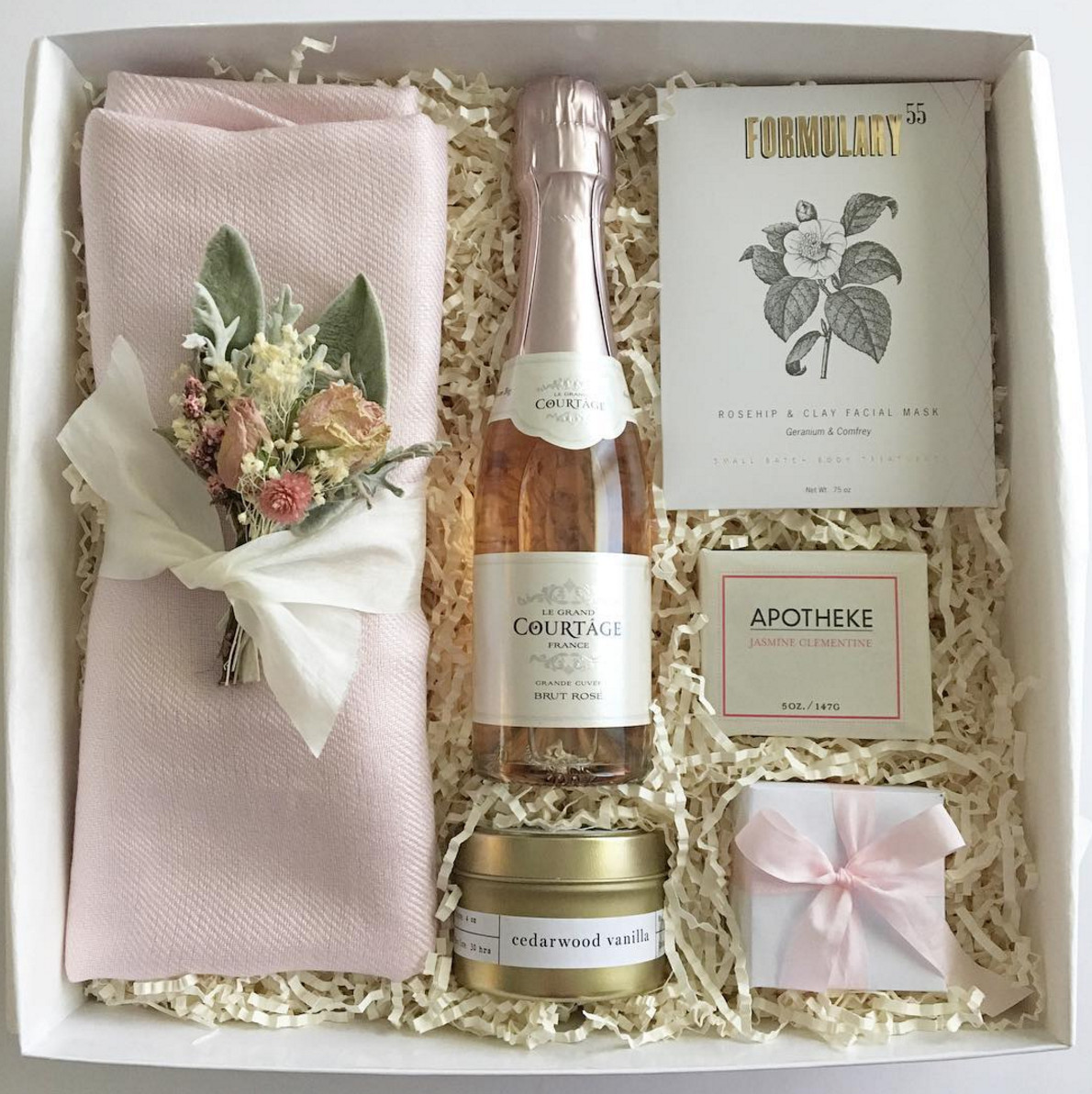 Gift Ideas For Wedding Party
 Bridesmaid Gift Box or Bridesmaid Proposal Blush and Gold