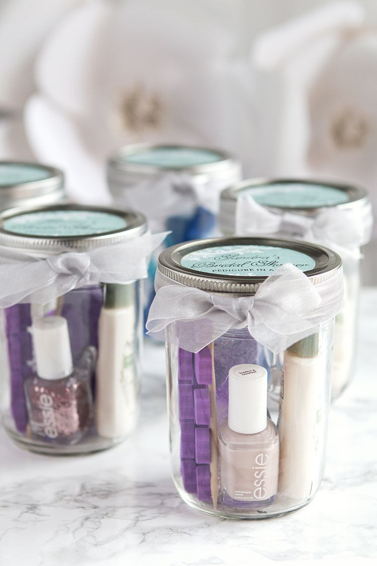 Gift Ideas For Wedding Party
 Pedicure in a Jar Bridal Shower Favors