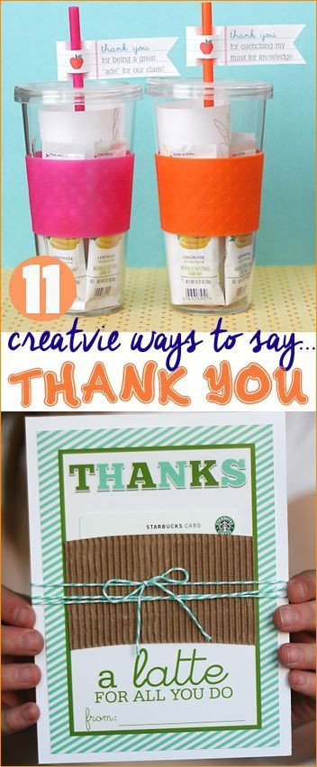 Gift Ideas To Say Thank You
 Creative Ways to Say Thank You Great Teacher Appreciation