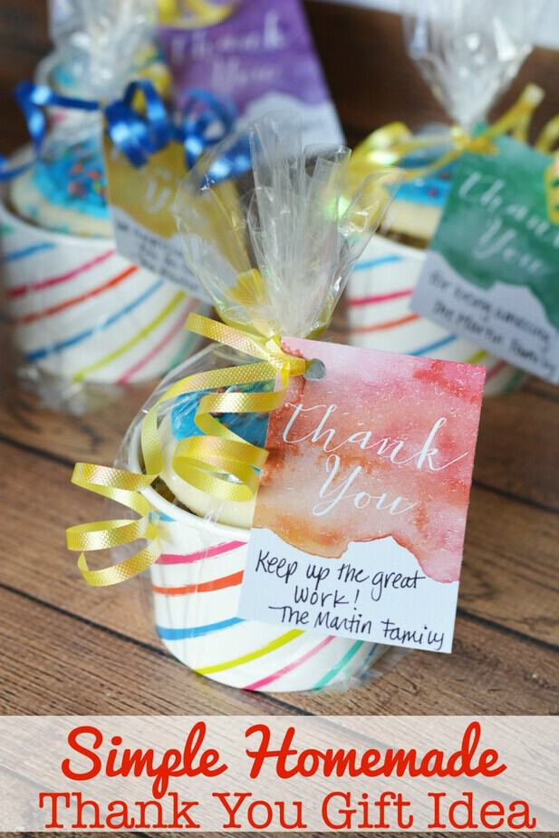 Gift Ideas To Say Thank You
 Simple Homemade Thank You Gift Idea Free Printable
