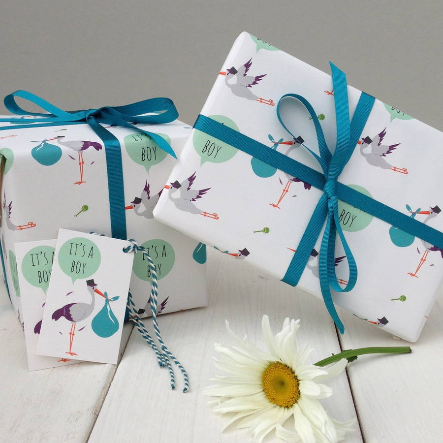 Gift Wrapping Ideas For Baby Boy
 new baby boy t wrap by the little blue owl