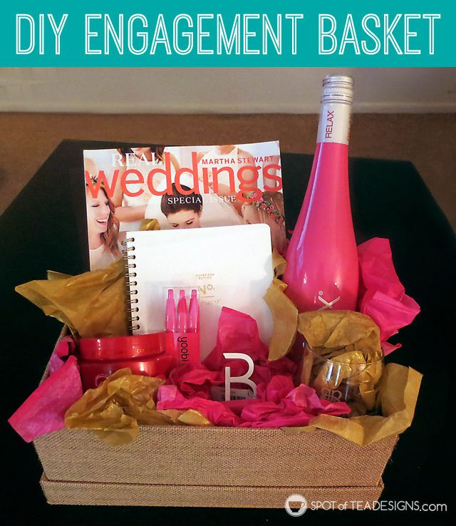 Gifts For Engagement Party Ideas
 DIY Engagement Basket GUEST POST