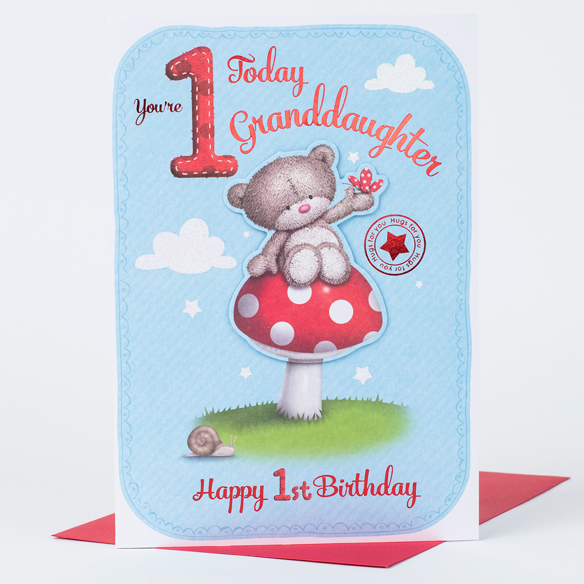 Gifts For Granddaughters First Birthday
 Hugs 1st Birthday Card Granddaughter