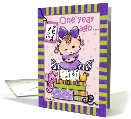 Gifts For Granddaughters First Birthday
 Granddaughter s First Birthday Baby and Gifts card