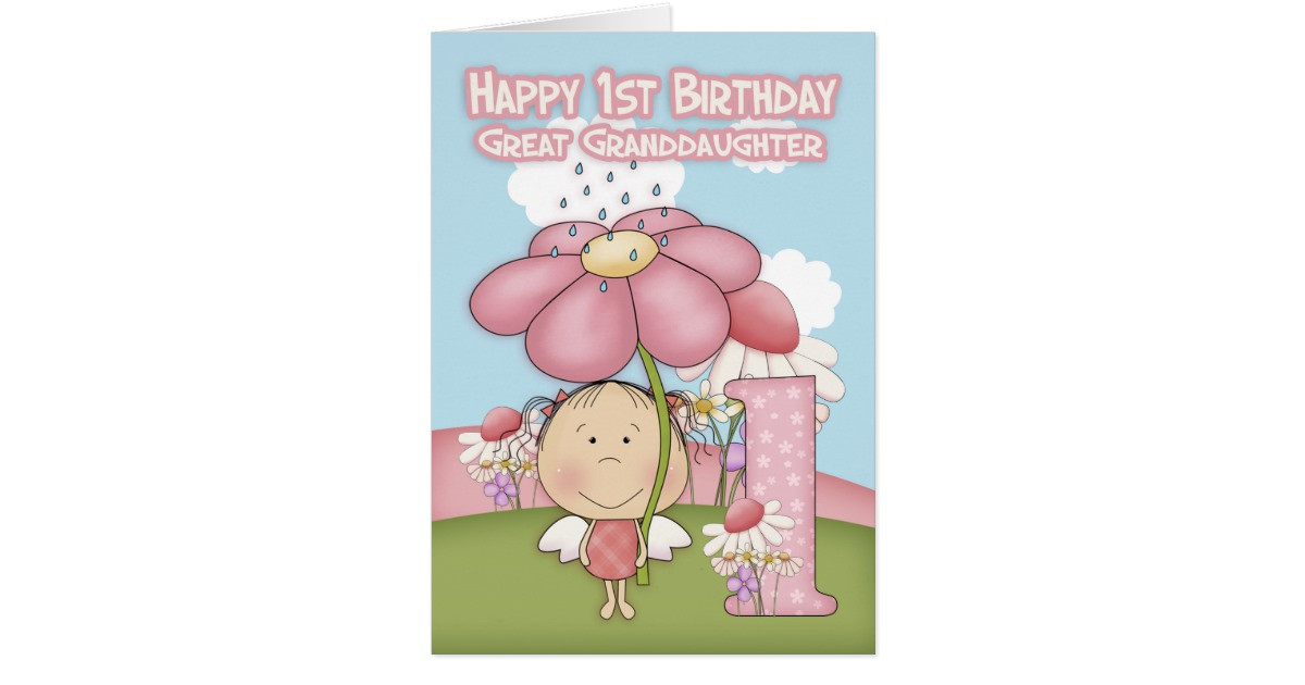 Gifts For Granddaughters First Birthday
 1st Birthday Great Granddaughter Greeting Card