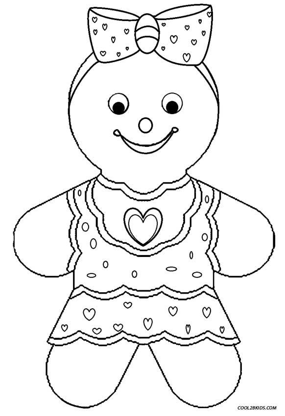Gingerbread Boy And Girl Coloring Pages
 Printable Gingerbread House Coloring Pages For Kids