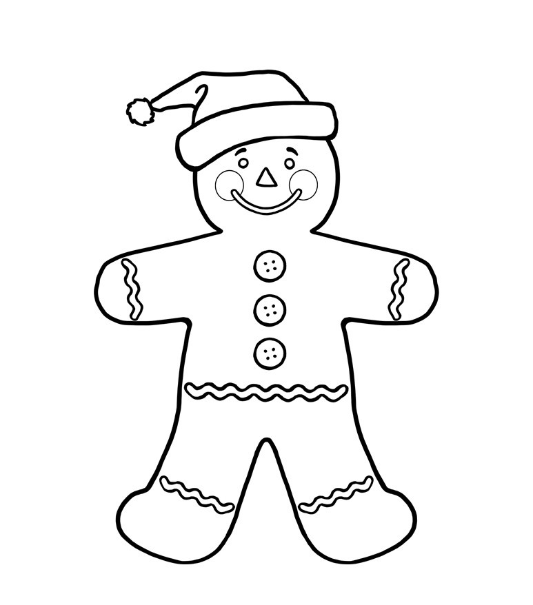 Gingerbread Boy And Girl Coloring Pages
 Christmas Gingerbread Boy Coloring Pages Sketch Coloring Page