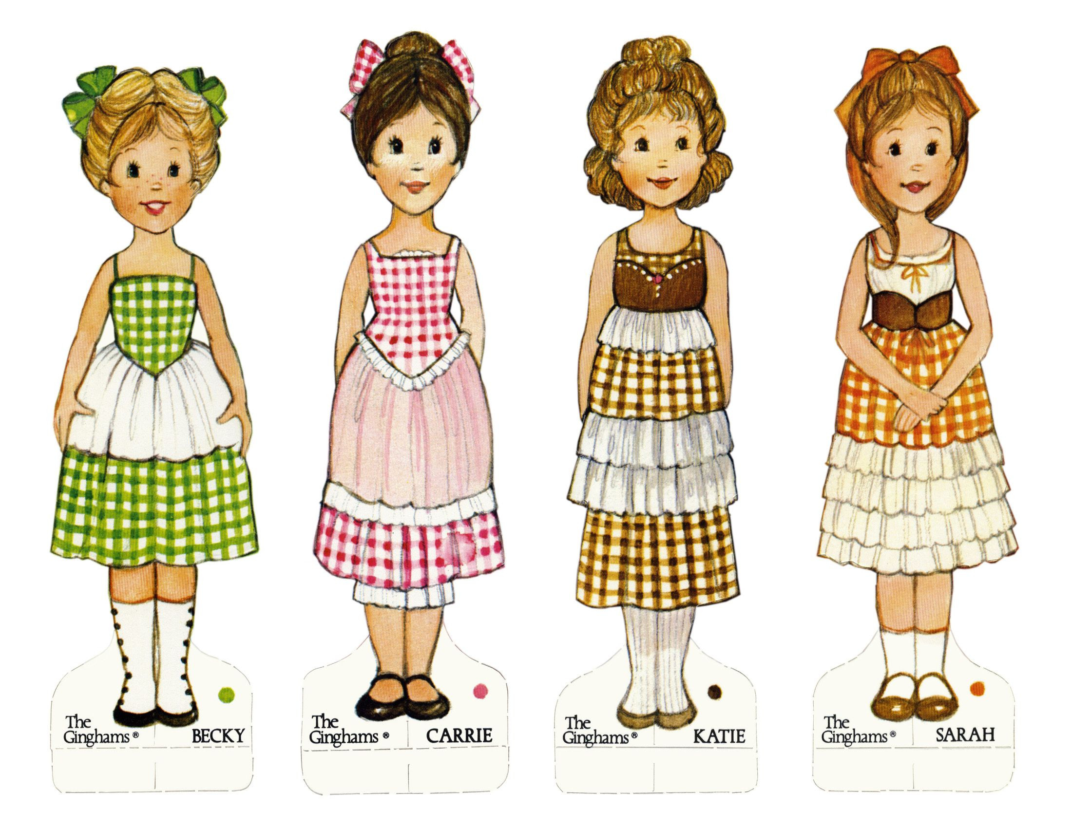 Gingham Girls Coloring Book
 The Ginghams paper dolls & coloring books Great fun I