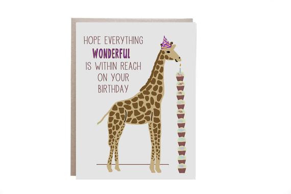 Giraffe Birthday Card
 Giraffe Birthday Card Card Happy Birthday Giraffe Card