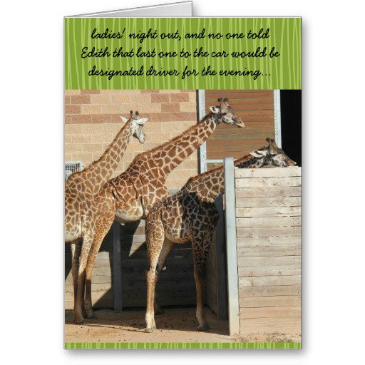 Giraffe Birthday Card
 Funny Giraffe Birthday Card La s from Zazzle