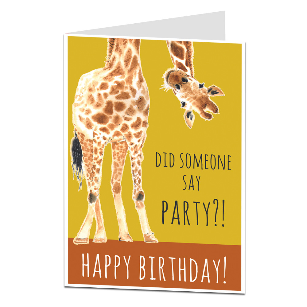 Giraffe Birthday Card
 Let s Party Giraffe Birthday Card