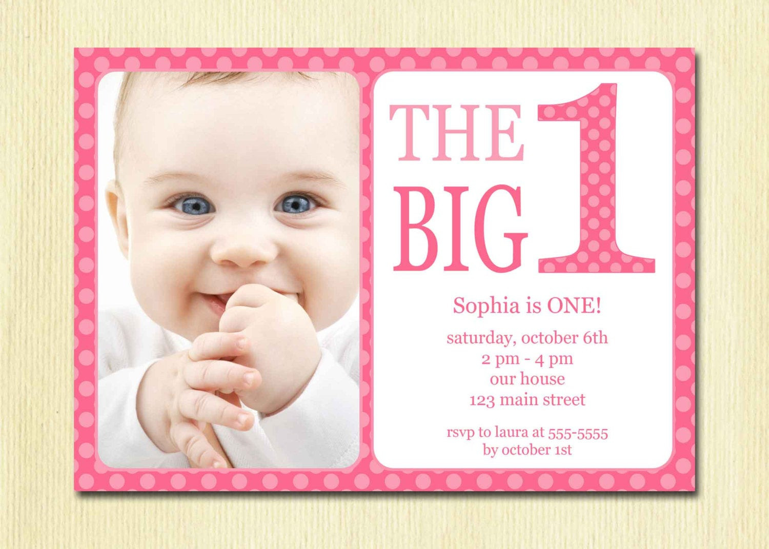 Girl 1St Birthday Invitations
 First Birthday Baby Girl Invitation DIY Printable