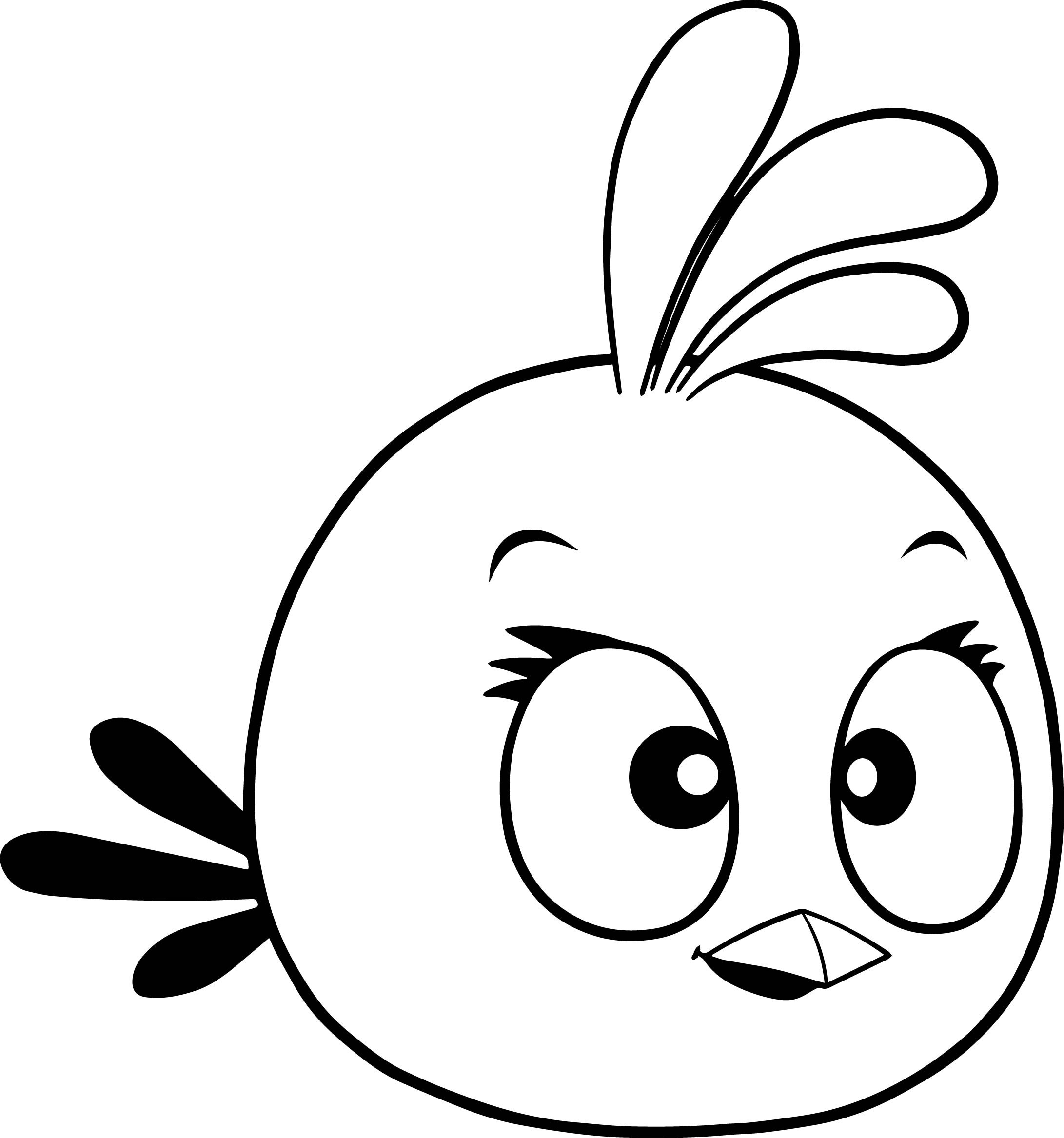 Girl Angry Birds Coloring Pages
 Pink Girl Angry Bird Coloring Page