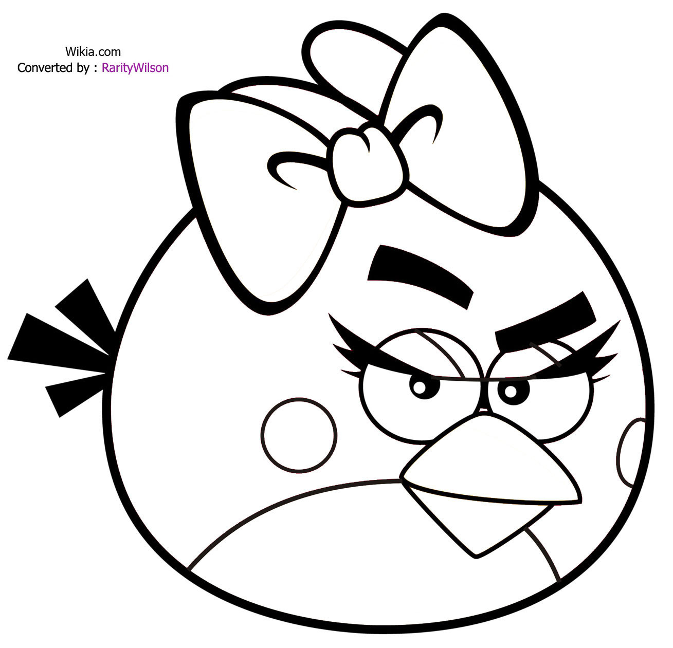 Girl Angry Birds Coloring Pages
 Angry Birds Character Coloring Pages