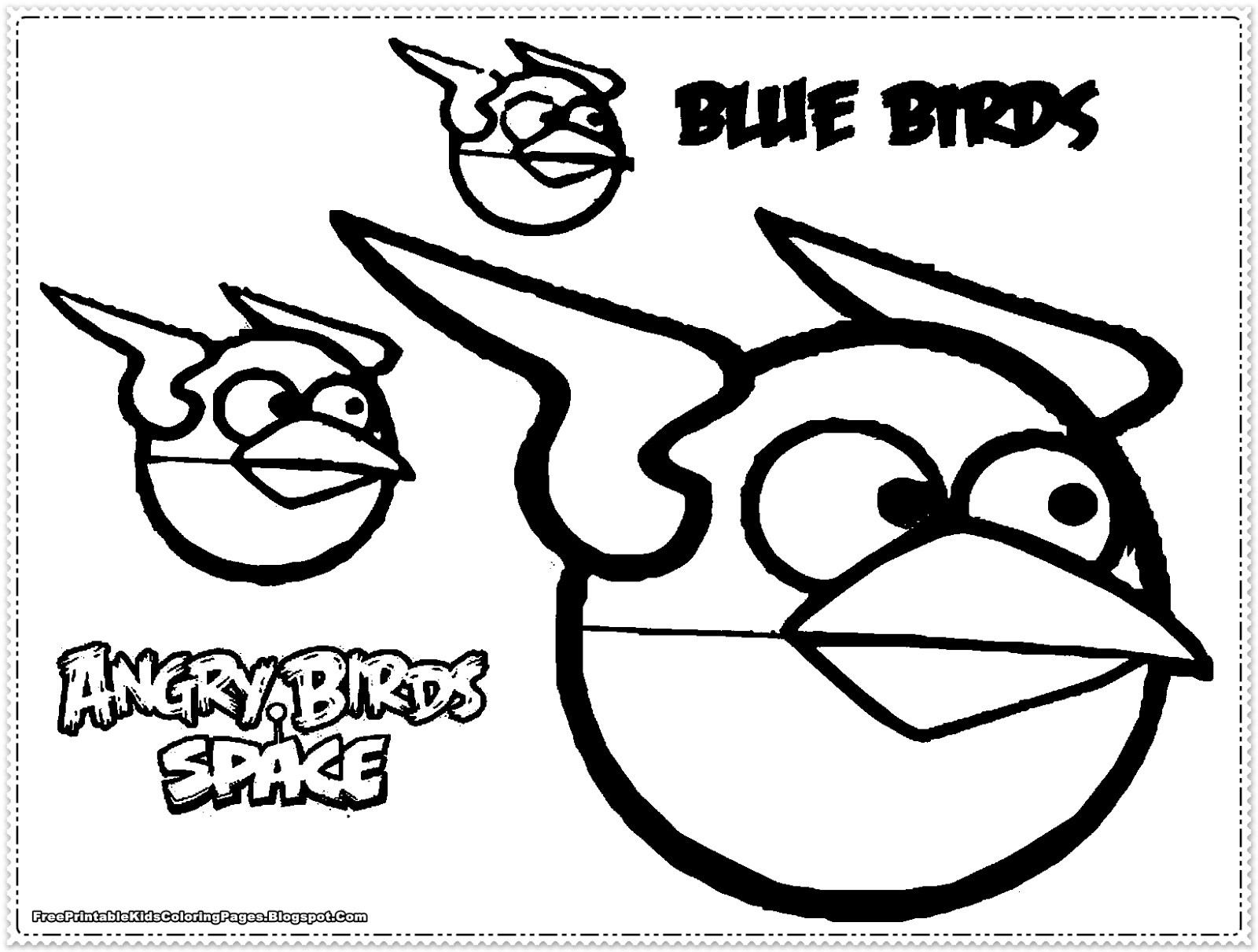 Girl Angry Birds Coloring Pages
 Angry Birds kids Coloring Pages Free Printable Kids