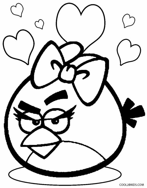 Girl Angry Birds Coloring Pages
 Printable Angry Birds Coloring Pages For Kids