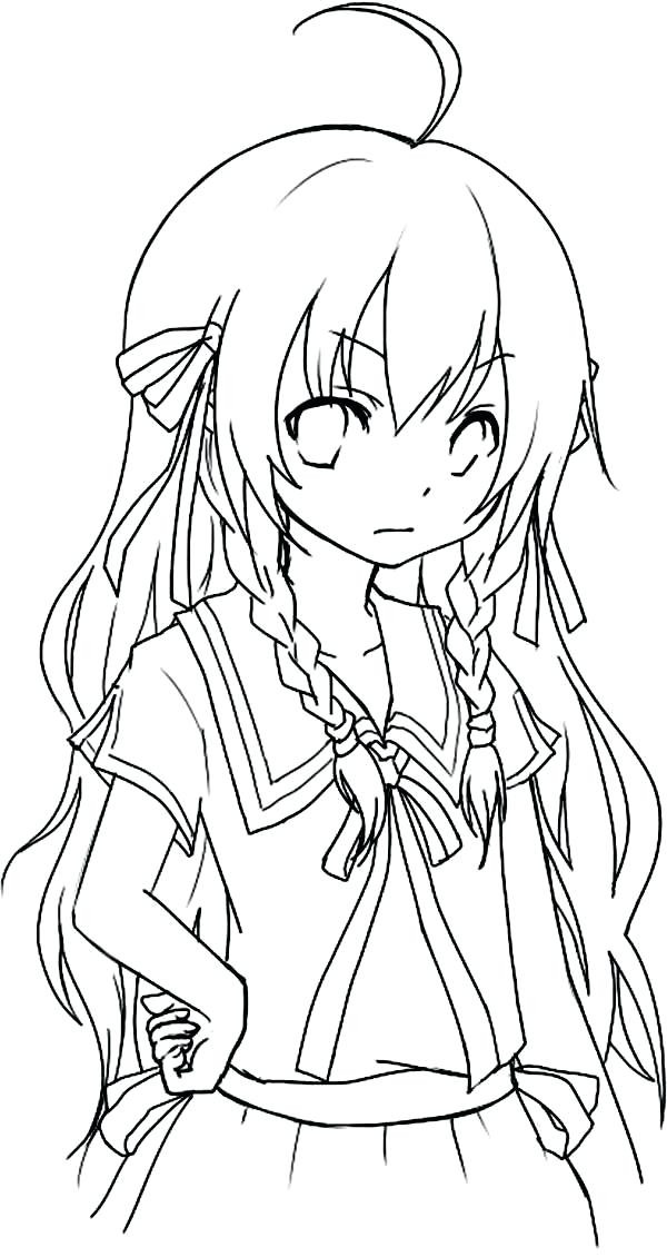 Girl Anime Coloring Pages
 Anime Wolf Girl Coloring Pages at GetColorings