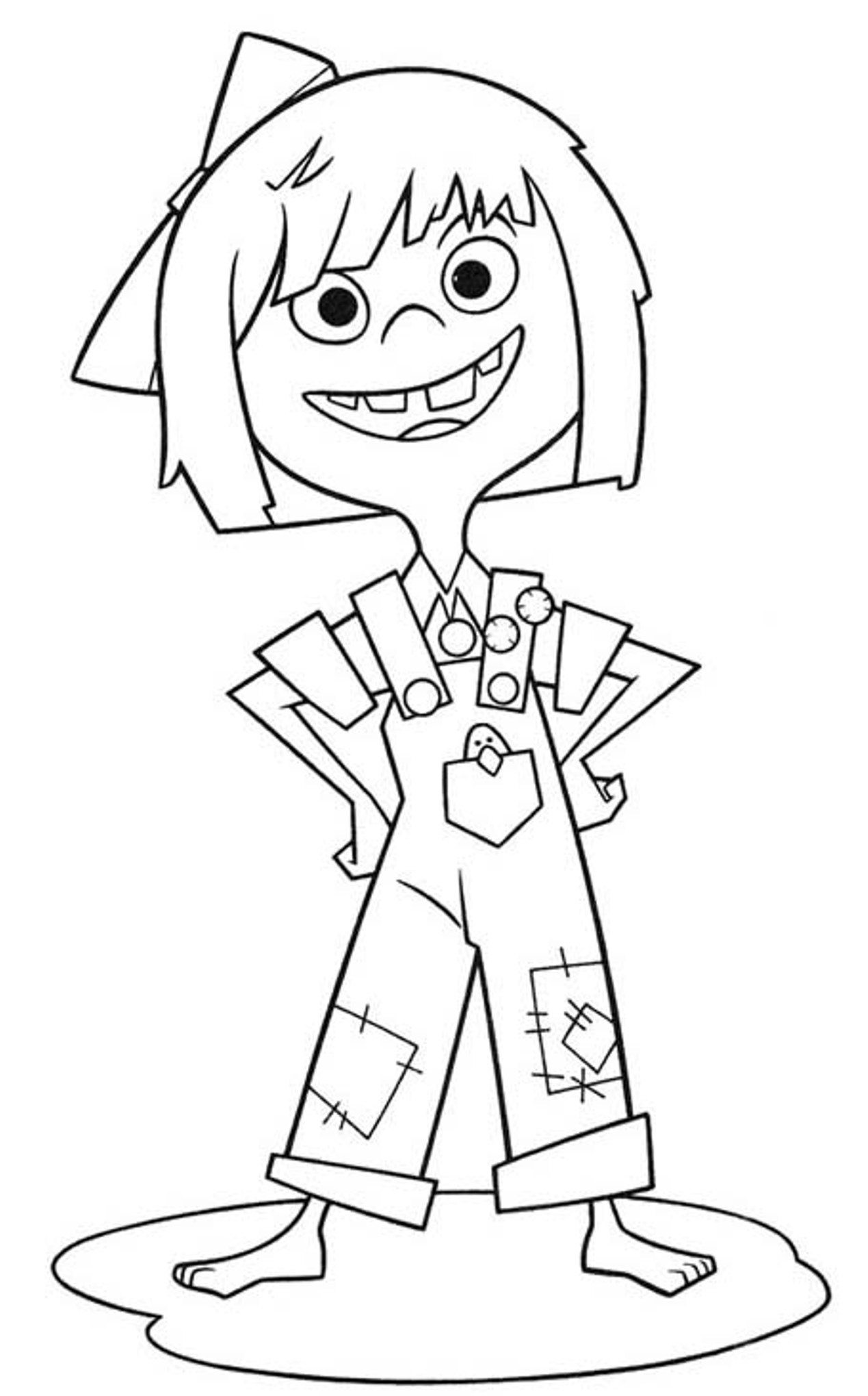 Girl Cartoon Coloring Pages
 Little Girl In Up Coloring Pages