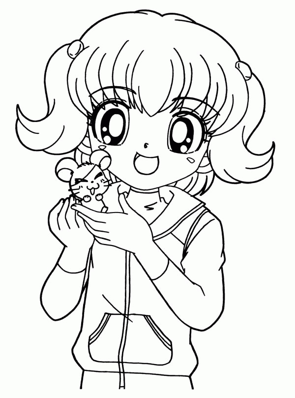Girl Cartoon Coloring Pages
 Cute Little Girls Coloring Pages AZ Coloring Pages