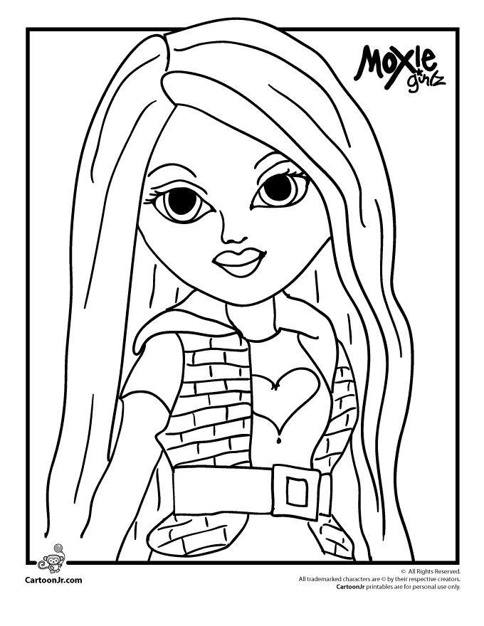 Girl Cartoon Coloring Pages
 Girl Face Coloring Page Coloring Home