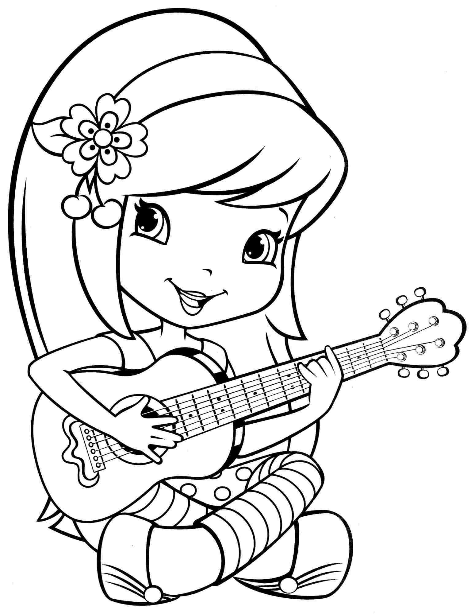 Girl Cartoon Coloring Pages
 Free Printable Free Cartoon Strawberry Shortcake Cherry