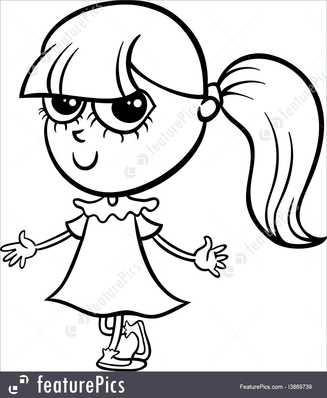 Girl Cartoon Coloring Pages
 Little Girl Cartoon Drawing at GetDrawings