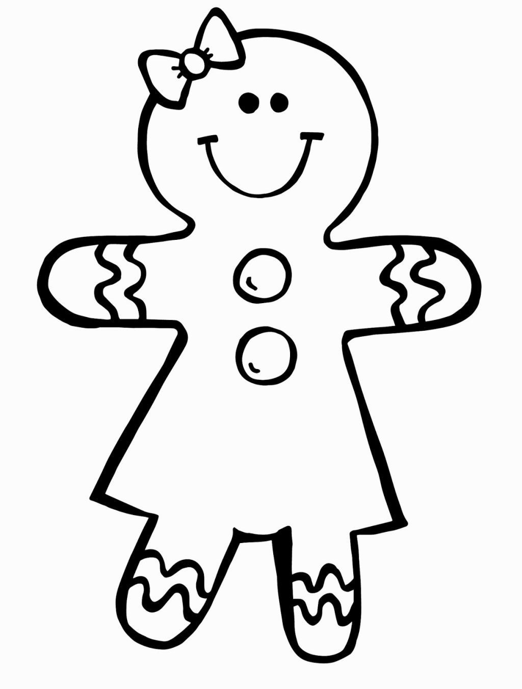 Girl Christmas Coloring Pages
 Gingerbread Girl Coloring Pages