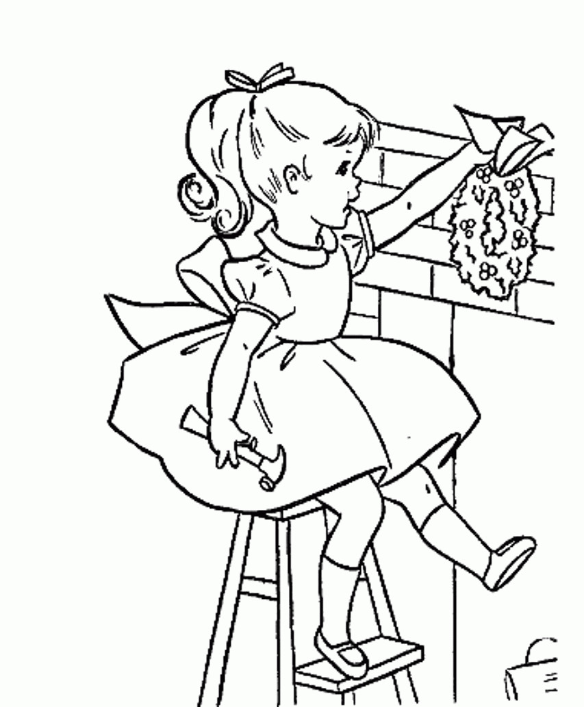 Girl Christmas Coloring Pages
 Christmas Coloring Pages For Girls Coloring Home
