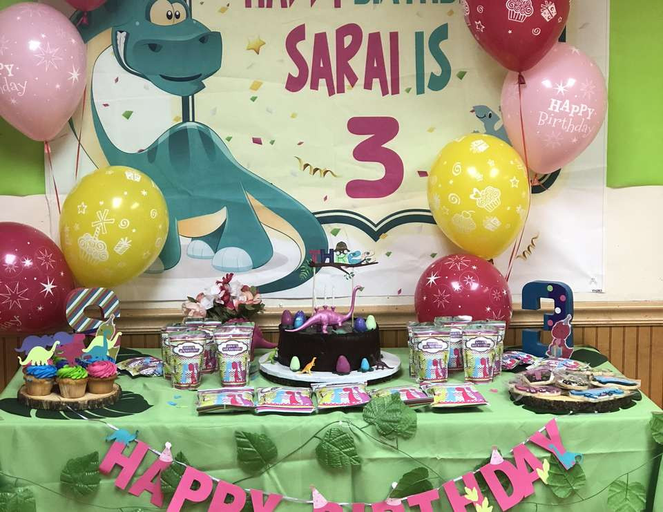 Girl Dinosaur Birthday Party
 Girl Dinosaur Birthday "Sarai’s Dino Mite Birthday Party