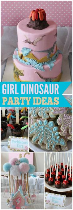 Girl Dinosaur Birthday Party
 1000 images about PARTY THEME girls dinosaurs on