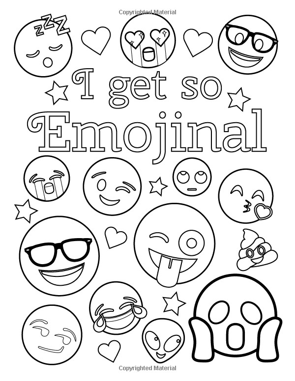 Girl Emoji Coloring Pages
 Amazon Emoji Coloring Book of Funny Stuff Cute Faces