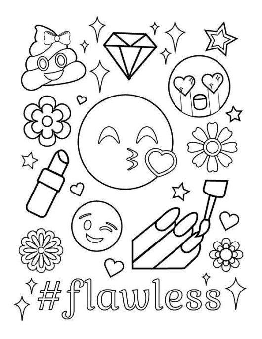 Girl Emoji Coloring Pages
 Emoji Coloring Pages Coloring Pages