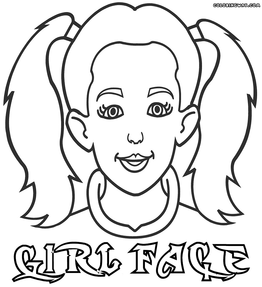 Girl Faces Coloring Pages
 Face coloring pages