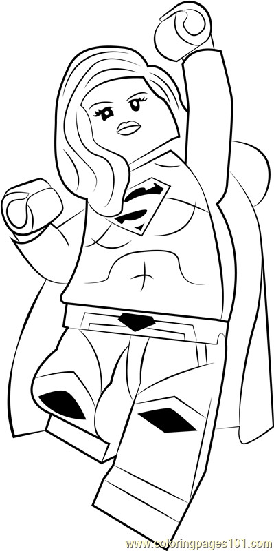 Girl Lego Coloring Pages
 Lego Supergirl Coloring Page Free Lego Coloring Pages