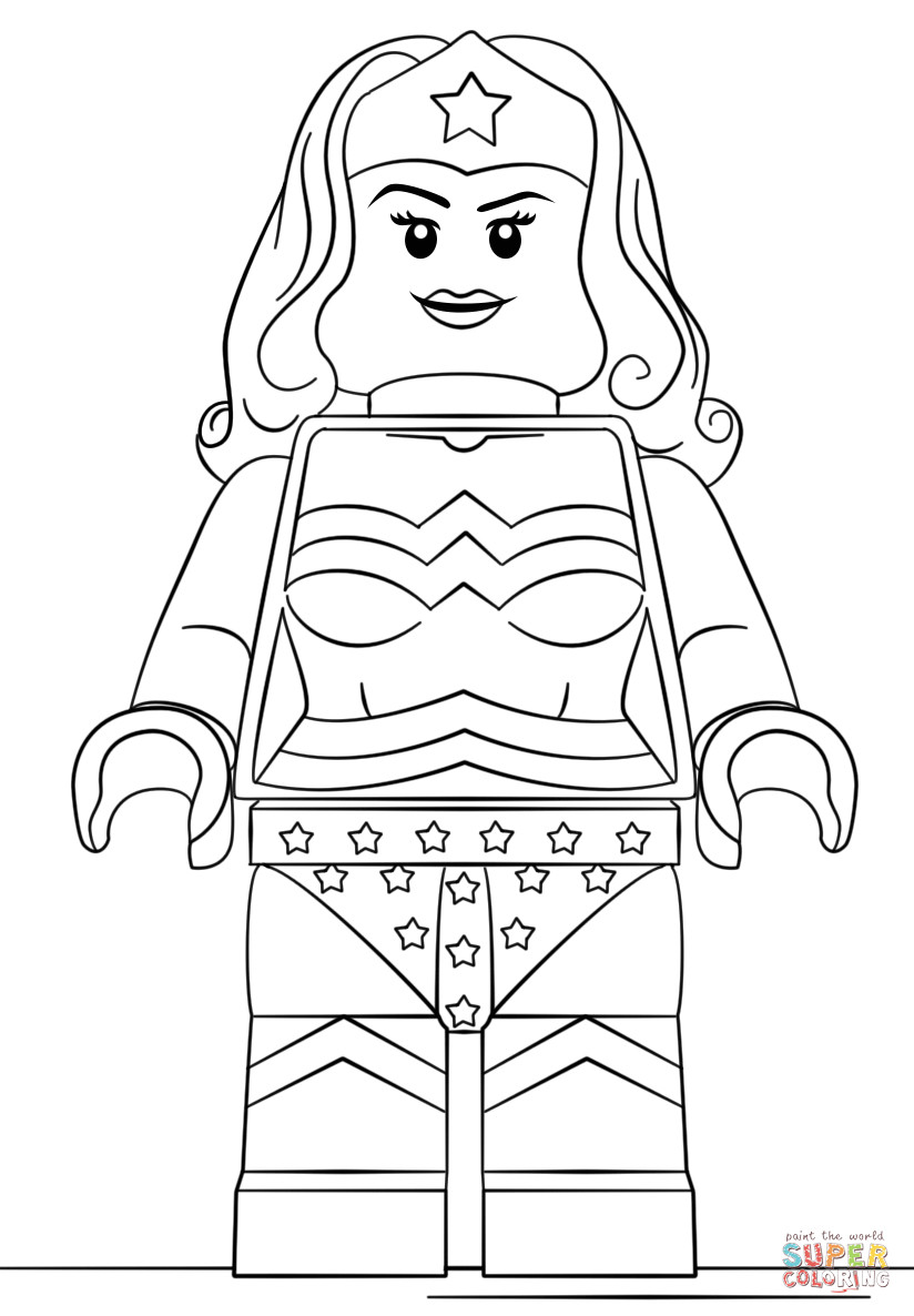 Girl Lego Coloring Pages
 Lego Wonder Woman coloring page