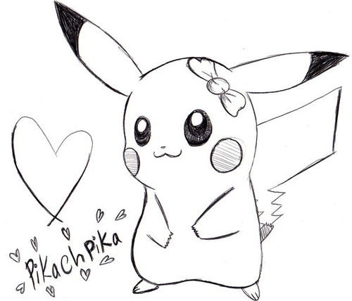 Girl Pikachu Coloring Pages
 Image about love in pikachu by Aury on We Heart It