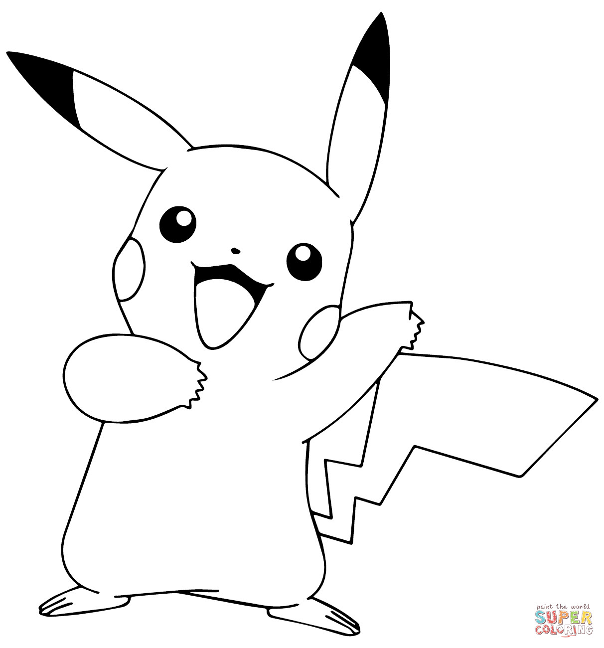 Girl Pikachu Coloring Pages
 Pikachu from Pokémon GO coloring page