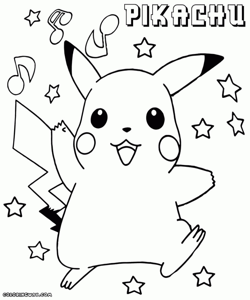 Girl Pikachu Coloring Pages
 20 Free Printable Pikachu Coloring Pages