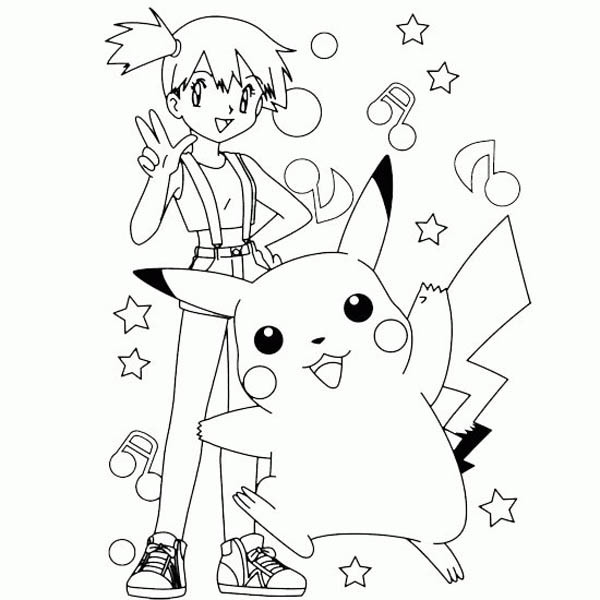 Girl Pikachu Coloring Pages
 Free Printable Pikachu Coloring Pages For Kids