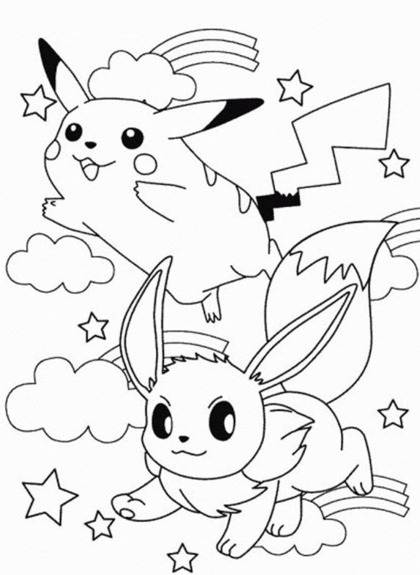 Girl Pikachu Coloring Pages
 Printable Pikachu Coloring Pages