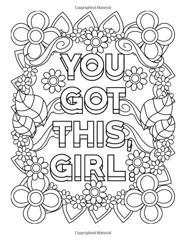 Girl Power Coloring Pages
 Amazon Inspirational Coloring Books for Girls You