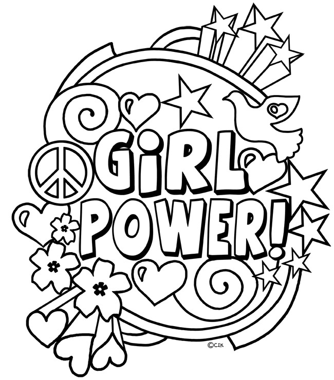 Girl Power Coloring Pages
 GIRL POWER