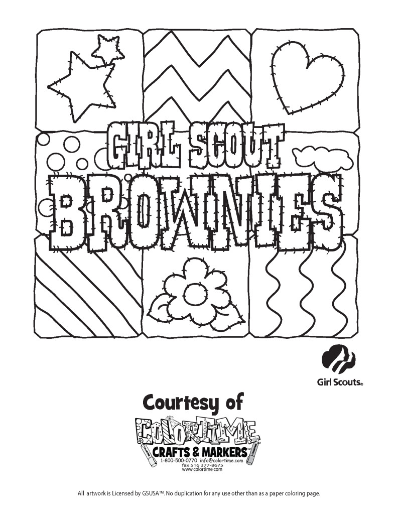Girl Scout Brownies Coloring Pages
 Brownie Girl Scout Coloring Pages Coloring Home