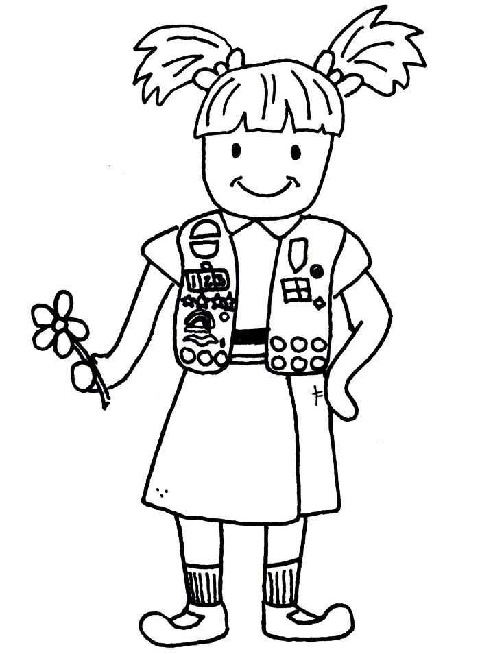 Girl Scout Coloring Pages
 Girl Scout Cookie Coloring Pages Coloring Home