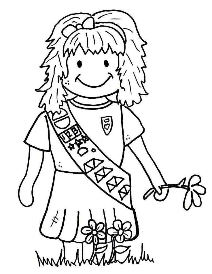 Girl Scout Coloring Pages
 Girl Scout Promise Coloring Pages Coloring Home