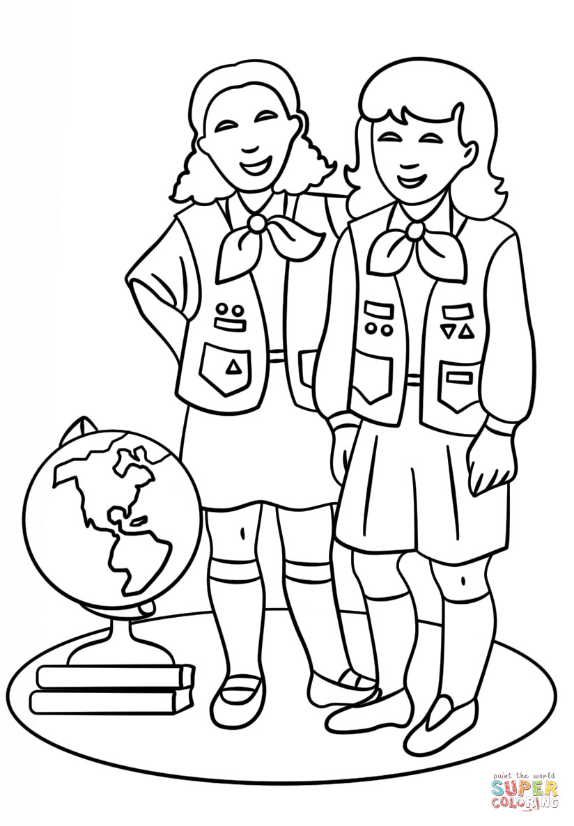 Girl Scout Coloring Pages
 Brownie Girls Scout coloring page