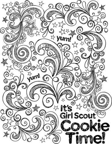 Girl Scout Cookies Coloring Pages
 Girl Scout Cookie Characters Coloring Pages