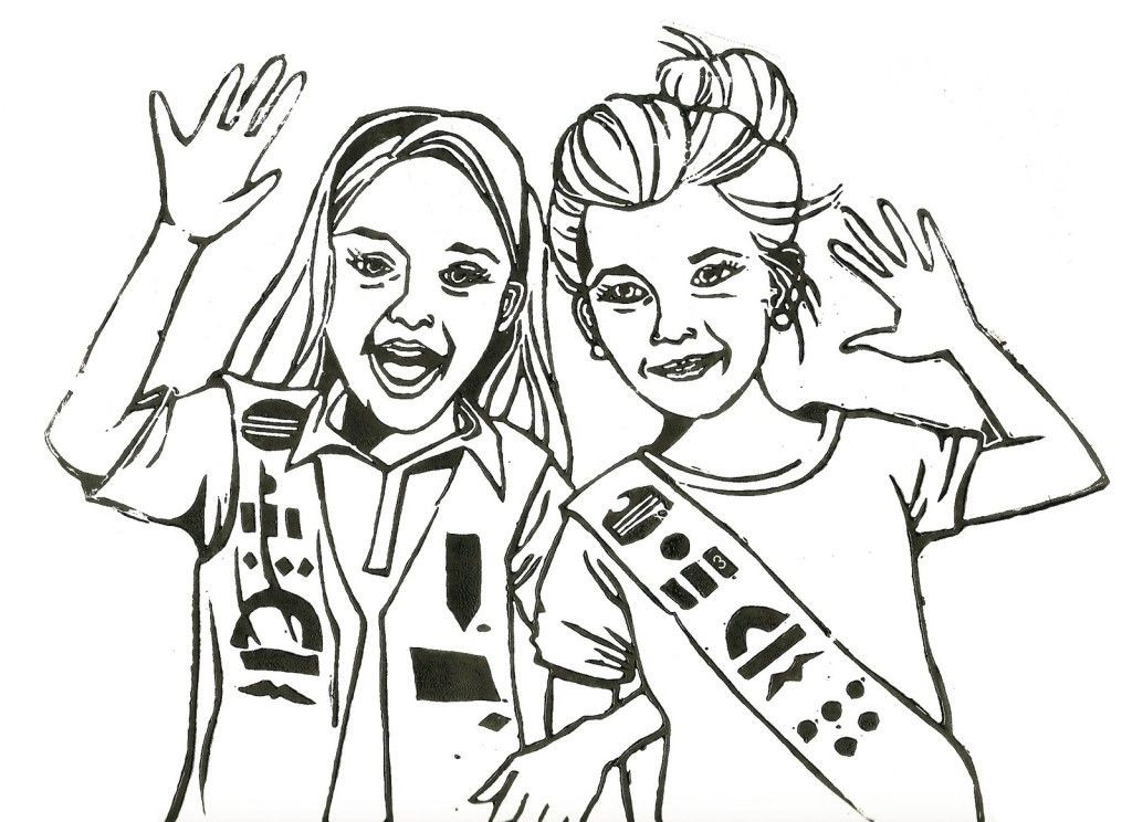 Girl Scout Junior Coloring Pages
 Girl Scout Promise Coloring Pages Coloring Home