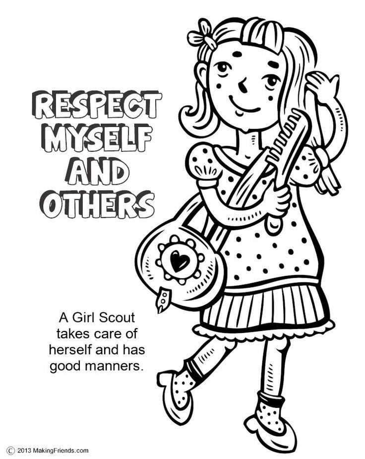 Girl Scout Junior Coloring Pages
 Girl Scout Law Coloring Book 603 Pics to Color