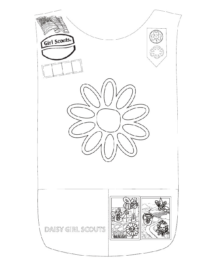 Girl Scout Junior Coloring Pages
 Girl Scout Daisy Petal Coloring Pages Sketch Coloring Page